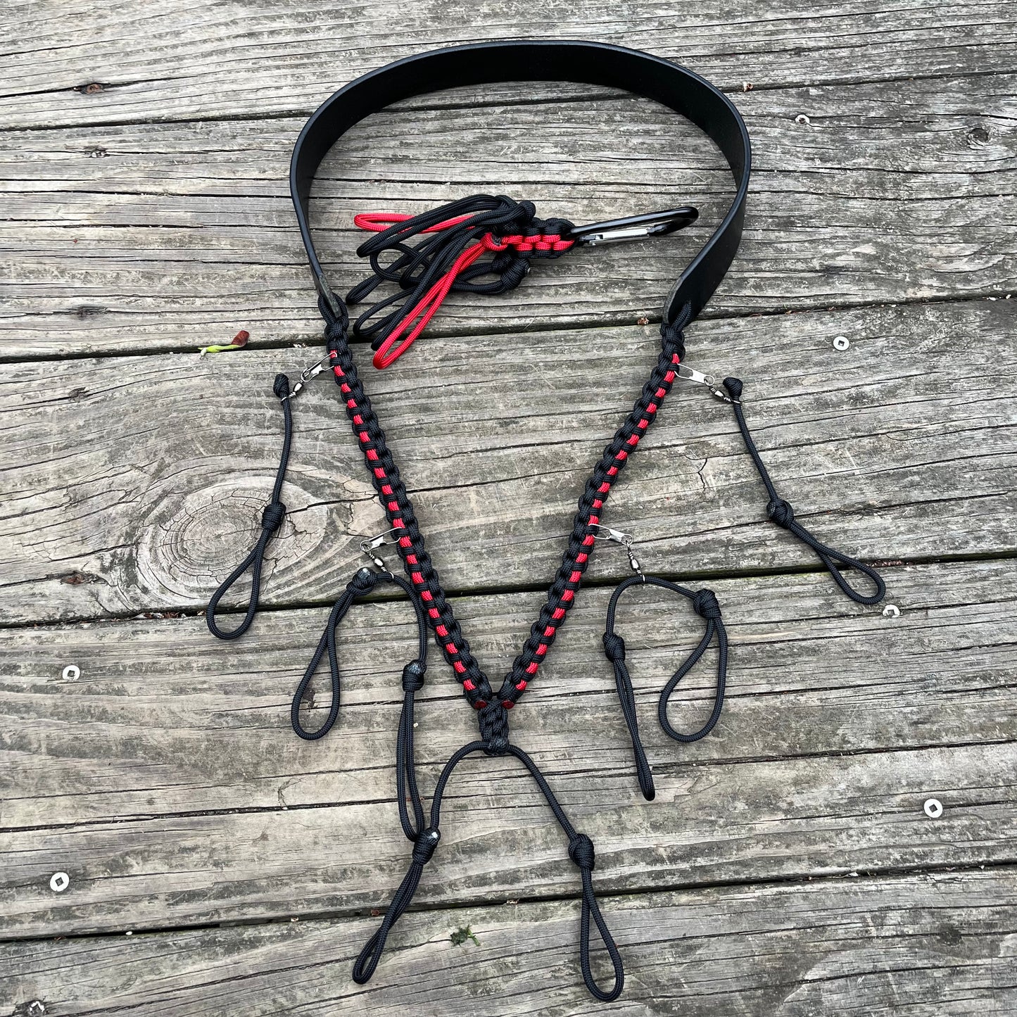 TRLCOMBO Thin Red Line Waterfowl Call Lanyard and Snap Hauler Combo