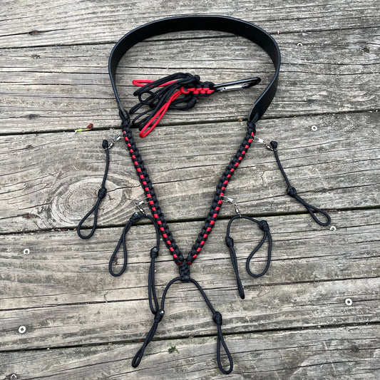 TRLCOMBO Thin Red Line Waterfowl Call Lanyard and Snap Hauler Combo